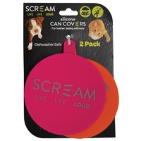 Pet Food Can Covers 2 pk (Colour : Pink/Orange)