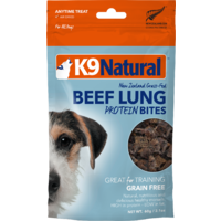 K9 Natural Beef Lung Protein Bites Dog Treats