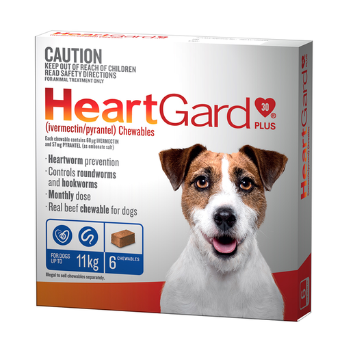 Heartgard Plus Chewable 6 pack [ Size:0 - 11kg ]