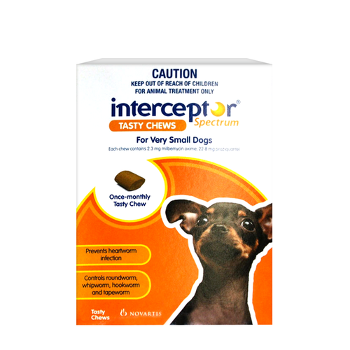 Interceptor Spectrum Tasty Chews 6 pack [ Size:0 - 4kg ]