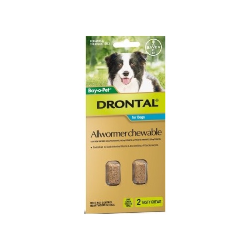 Drontal All Wormer Chewables for dogs [ Size:2 x 10kg ]