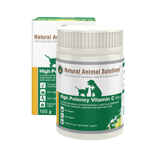 Natural Animal Solutions High Potency Vitamin C for Dogs or Cats 100gm