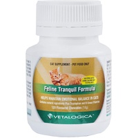 Vetalogica Feline Tranquil Formula Maintain Emotional Balance Supplements 120 Flavoured Chewable Tablets