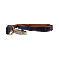 Hamish McBeth Blue Tartan Leather Lead