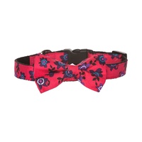 Hamish McBeth Floral Bowtie dog collar