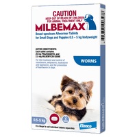 Milbemax All Wormer for Dogs 0.5 - 5kg
