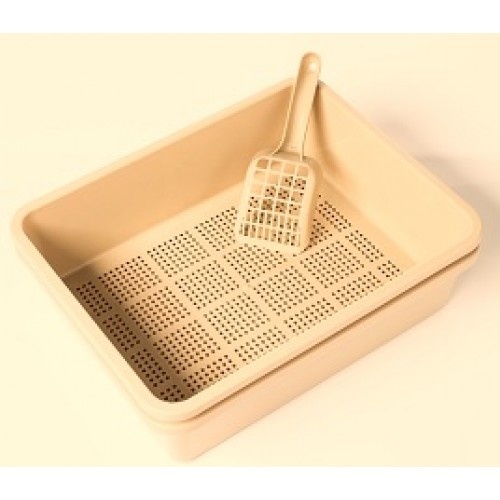 Kitty Litter Tray for Cats [Colour: Beige]