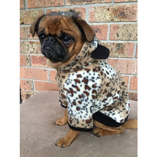DGG Warmie Dog Pyjamas  Leopard Hoodie] [Size: XS]