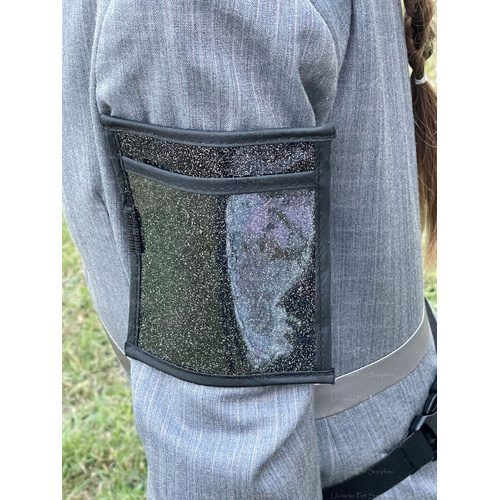 Arm Band Number Holders Black Glitter
