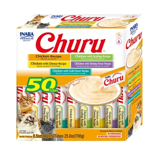 INABA CHURU CHICKEN VARIETIES 50 TUBES 700G (14G X 50 TUBES)
