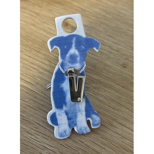 Fuzzyard Letter 'V' Pet tag