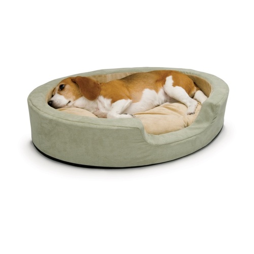 K & H Thermo Snuggler Dog Sleeper Bed Sage 65 x 50cm