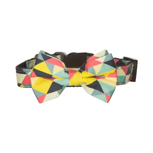 Hamish McBeth Multi Colour Bowtie Dog Collar Small