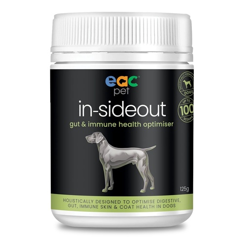 EAC In-Sideout Dog Formula - Pre & Probiotic Natural Nutraceutical Supplement For Dogs [Size: 125gm]