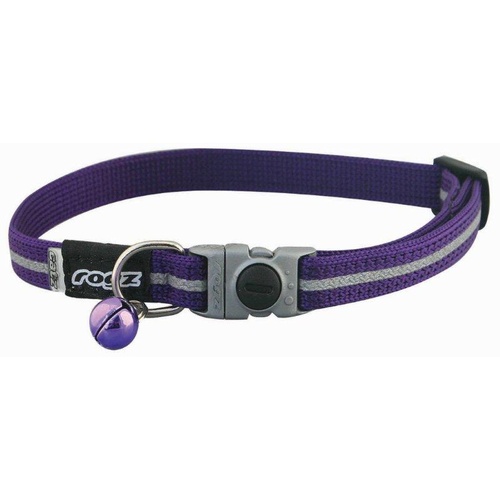 Rogz Alley Cat Adjustable Collars [ Color:Purple ]
