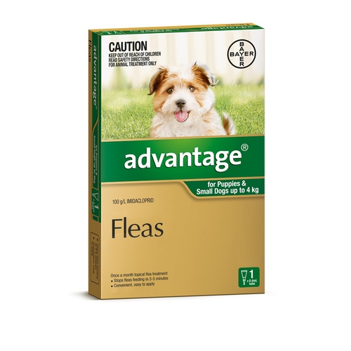 Advantage Dog Flea Treatment 6 Pack [ Size:Small 0 - 4kg ]