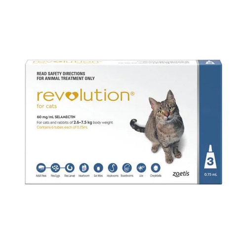 Revolution Cat Blue 2.6-7.5kg [ Size:6 Pack ]