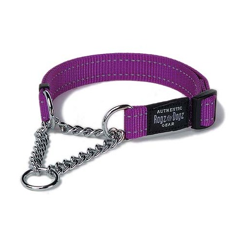 Rogz Utility Obedience Martingale Dog Collar [ Size:Medium;Colour:Purple ]