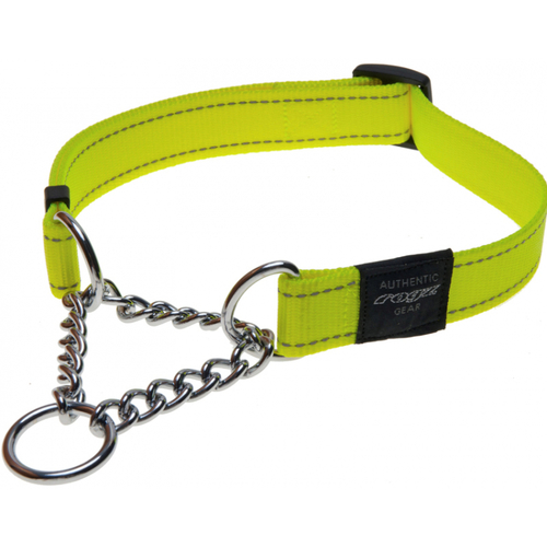 Rogz Utility Obedience Martingale Dog Collar [ Size:Medium;Colour:Dayglo ]