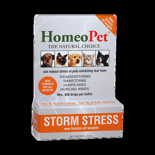 Homeopet Dog or Cat Storm Stress Supplement 15ml.