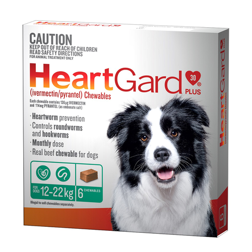 Heartgard Plus Chewables 6 pack [ Size:12 - 22kg ]