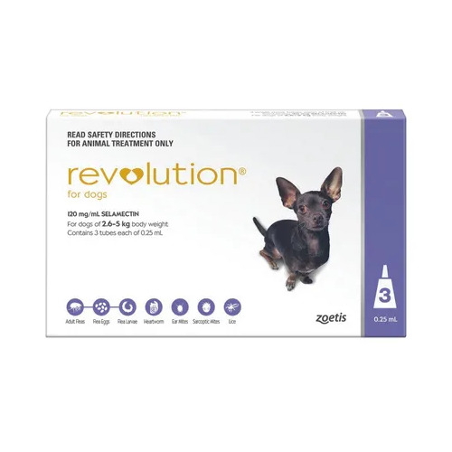 Revolution Dog (2.6kg-5kg) Sml Purple [ Size:3 Pack ]