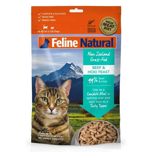 Feline Natural Beef and Hoki 320gm Cat Food