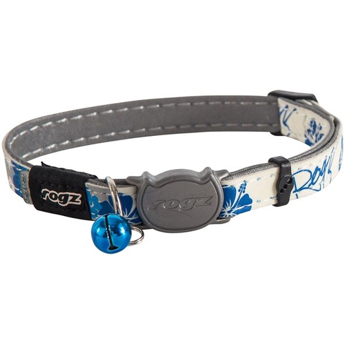 Rogz Glowcat Collar [ Style:Blue Floral ]