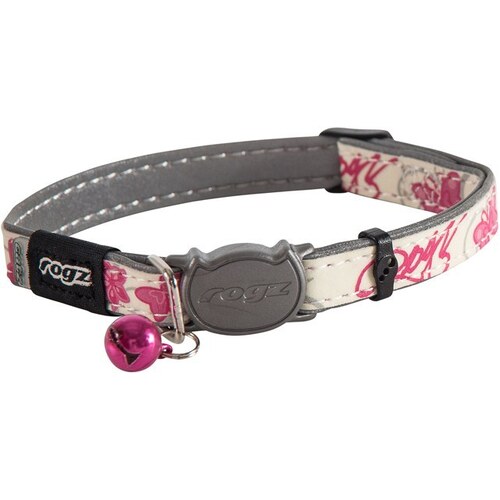 Rogz Glowcat Collar [ Style:Pink Butterfly ]