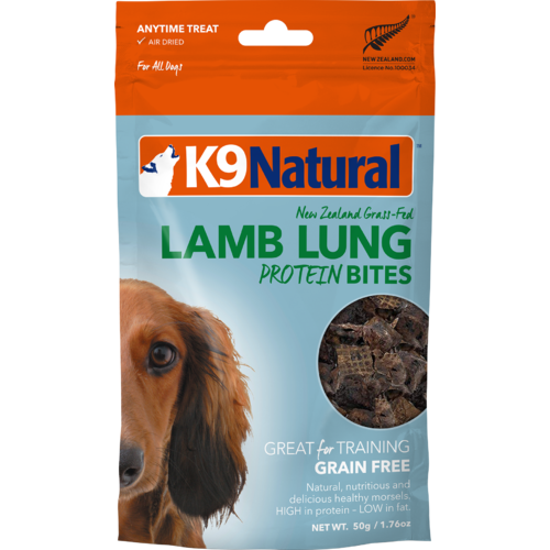 K9 Natural Lamb Lung Protein Bites Dog Treats