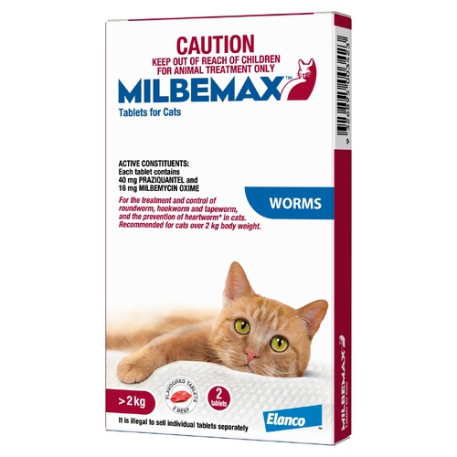 Milbemax Cat Wormer 2-8kg 2's