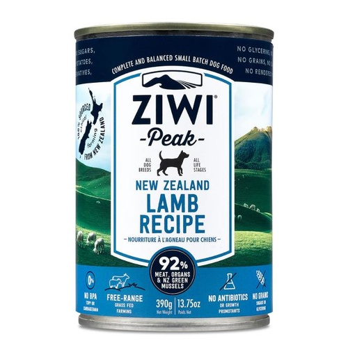 ZiwiPeak Daily Dog Cans 390gm x 12 [ Flavours:Lamb ]