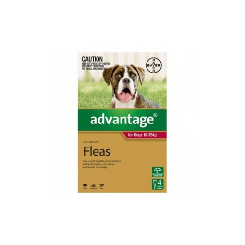Advantage Dog Flea Treatment 4 Pack [ Size:10-25kg Lge ]