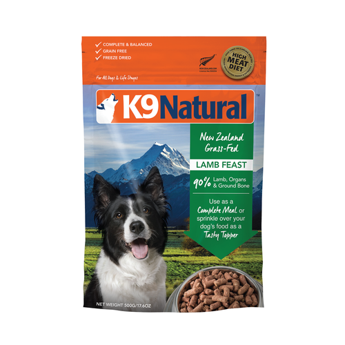 K9 Natural 500gm (add water - makes 2kg) [ Flavours:Lamb ]